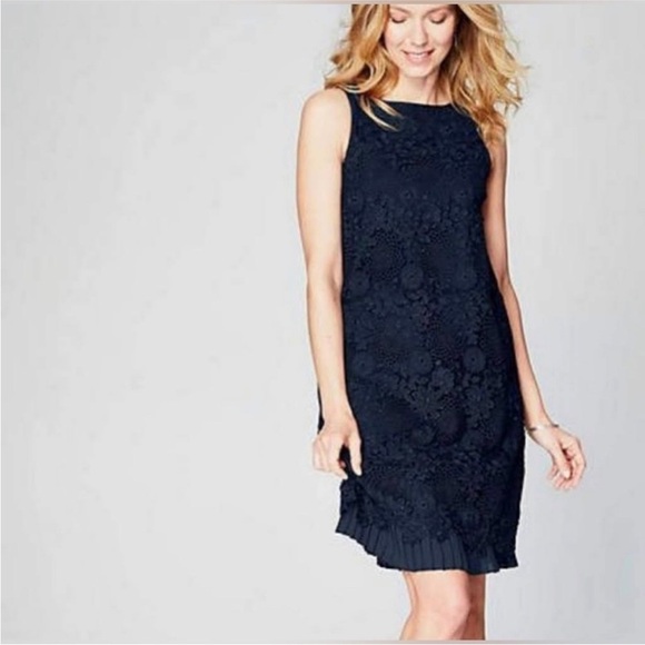 J. Jill Blue Sleeveless Lace Dress - Picture 3 of 11